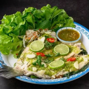 Steamed Fish in Lime and Chilli Sauce (Half)