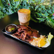 Sun Dried Pork with Sticky Rice